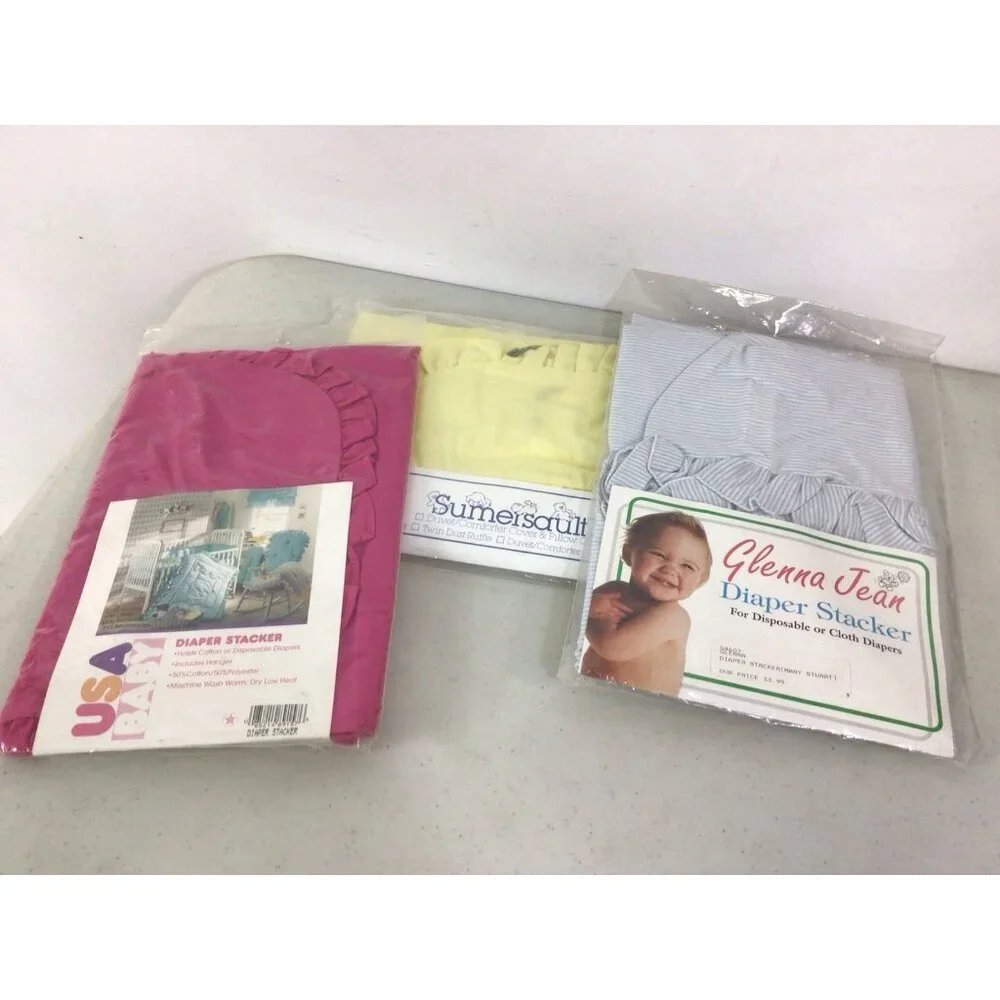 Vintage Baby Diaper Stacker Lot of 3 New